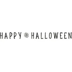 Baner girlanda Happy Halloween pajęczyna 180 cm