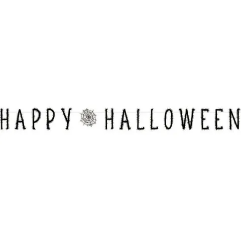 Baner girlanda Happy Halloween pajęczyna 180 cm