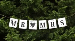 Baner Girlanda ślub wesele "MR MRS" 77 cm