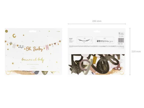 Baner girlanda OH BABY Baby Shower 2,5m