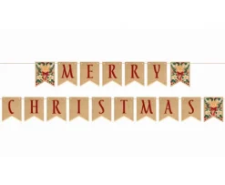 Baner Girlanda świąteczna Merry Christmas flagi