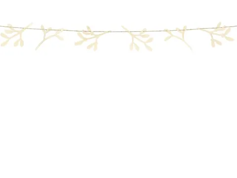 Baner Girlanda drewniana świąteczna JEMIOŁA ostrokrzew 127 cm