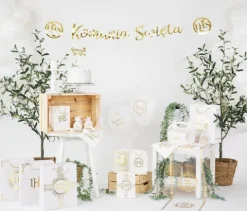 Baner girlanda Komunia Święta złoty napis 150 cm