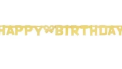 Baner "Happy Birthday" brokatowy