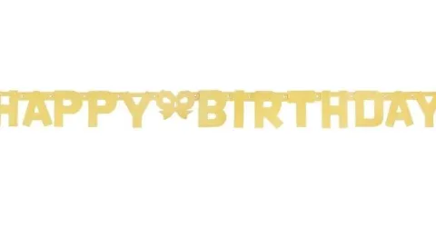 Baner "Happy Birthday" brokatowy