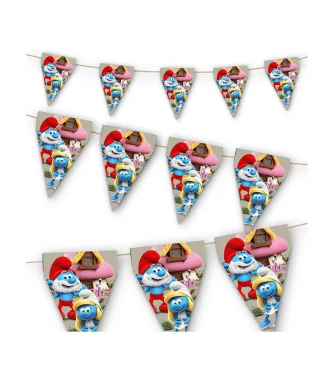Baner papierowy flagi Smerfy 300 cm