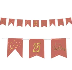 Baner urodzinowy girlanda Golden Dusk z naklejkami DIY 4m