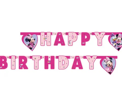Baner urodzinowy "Happy Birthday" Myszka Minnie Junior 200 cm