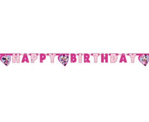 Baner urodzinowy "Happy Birthday" Myszka Minnie Junior 200 cm