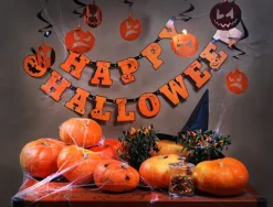 Banner girlanda wisząca Happy Halloween dynia 210 cm
