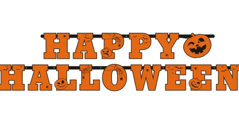 Banner girlanda wisząca Happy Halloween dynia 210 cm