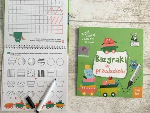 BAZGRAKI W PRZEDSZKOLU (3-6 LAT) KSIĄŻKA + MAZAK KAPITAN NAUKA