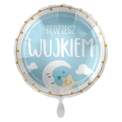 Będziesz WUJKIEM balon foliowy okrągły 18"