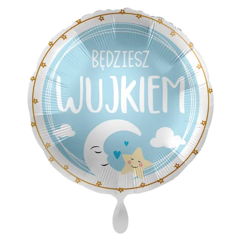 Będziesz WUJKIEM balon foliowy okrągły 18"