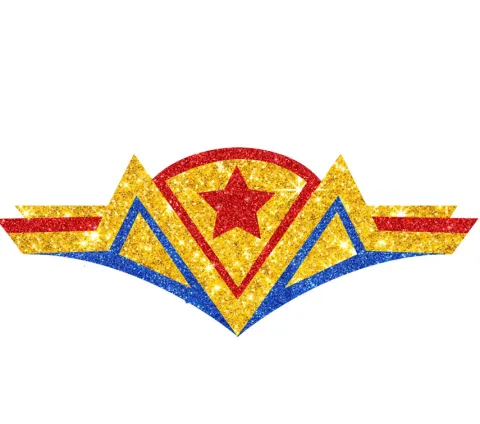 Blingi Naklejki brokatowe na twarz - Superbohater hero