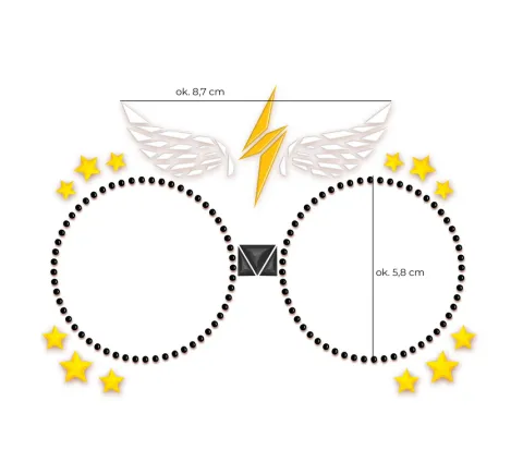 Blingi Naklejki brokatowe na twarz - Czarodziej Harry Potter