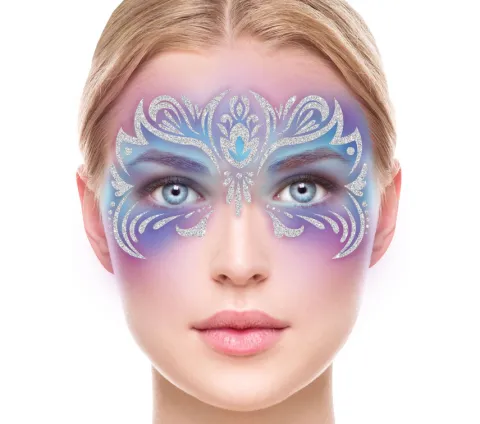 Blingi Naklejki brokatowe na twarz - Fantasy Frozen