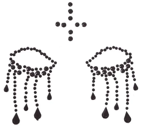 Blingi Naklejki brokatowe na twarz - Zakonnica