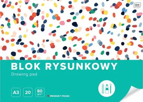 Blok rysunkowy biały A3 20 kartek