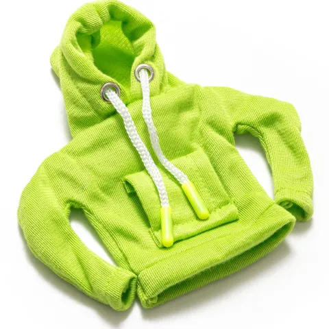 Bluza z kapturem na gałkę biegów - NEONOWO ZIELONA