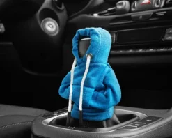 Bluza z kapturem na gałkę biegów - NIEBIESKA