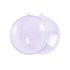 Bombka plastikowa akrylowa przezroczysta Medalion 7 cm