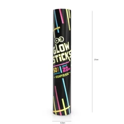 Bransoletki łamane świecące FLUO (Glow Stick) MIX 50 szt.