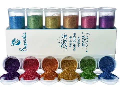 Brokat sypki profesjonalny FESTIVAL Superstar 6x15ml