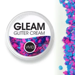 Brokat w żelu krem VIVID Glitter GLEAM Glitter Cream, kolor Gum Nebula UV 7,5g