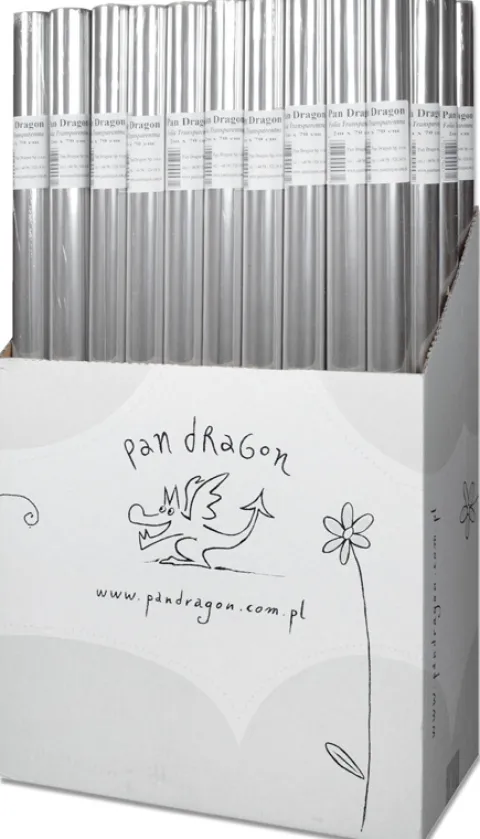 Celofan folia transparentna do pakowania prezentów 200x70 Pan Dragon