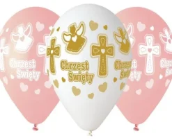 CHRZEST ŚWIĘTY 13 cali balony 5 szt Gemar