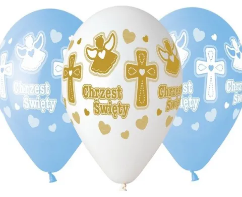 CHRZEST ŚWIĘTY 13 cali balony 5 szt Gemar