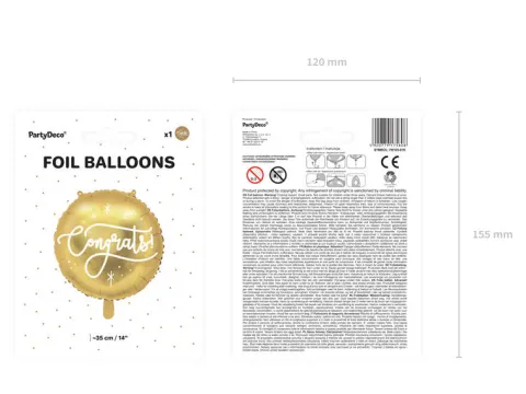 Congrats! Gratulacje balon foliowy 45 cm