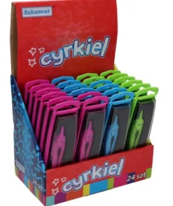 Cyrkiel kolorowy z rysikiem, plastikowe etui