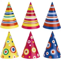 Czapeczka papierowa 1szt w paski