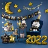 Czapeczki papierowe Happy New Year Sylwester 6 szt.
