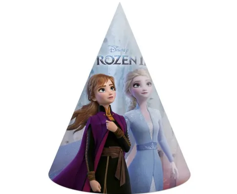 Czapeczki papierowe Kraina Lodu 2 Anna Elsa 6 szt.