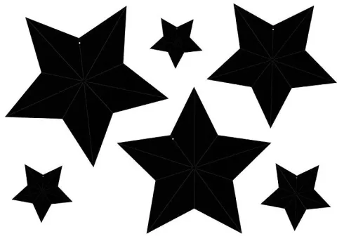 Czarne Gwiazdy dekoracja DIY Sylwester