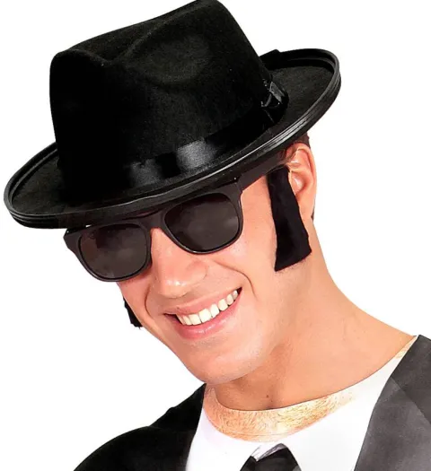 Czarne bokobrody baczki baki jak Elvis