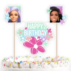 Dekoracja na tort Topper Happy Birthday Barbie