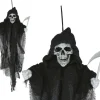 Dekoracja wisząca Kościotrup szkielet z kosą halloween 50 cm
