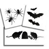 Dekoracje samoprzylepne na Halloween mix 12 szt.