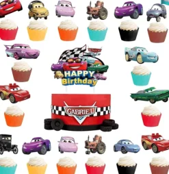 Dekoracje do muffinek pikery DIY Auta Cars 17 szt.