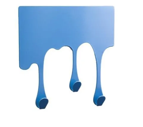 Designerski wieszak DROP - niebieski