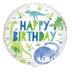 Dinozaury Happy Birthday balon foliowy 18 cali