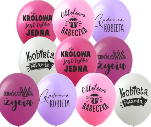 DLA KOBIETY balon gumowy z nadrukiem 1 szt.
