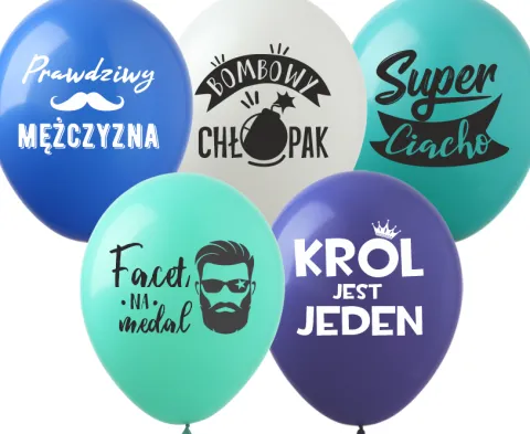 DLA MĘŻCZYZNY balon gumowy z nadrukiem 1 szt.