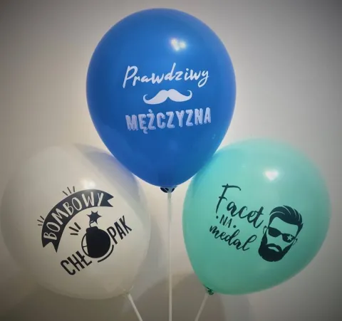 DLA MĘŻCZYZNY balon gumowy z nadrukiem 1 szt.
