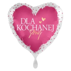 DLA KOCHANEJ ŻONY balon foliowy serce 18"
