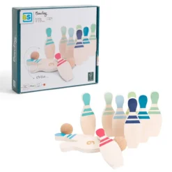 Drewniane kręgle gra cyferki BS Toys